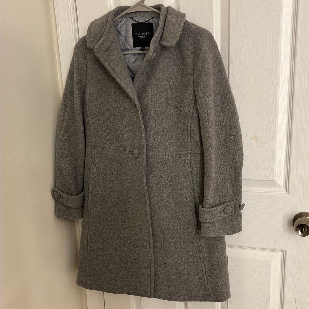 Talbots Classic Gray Pea Coat for Women